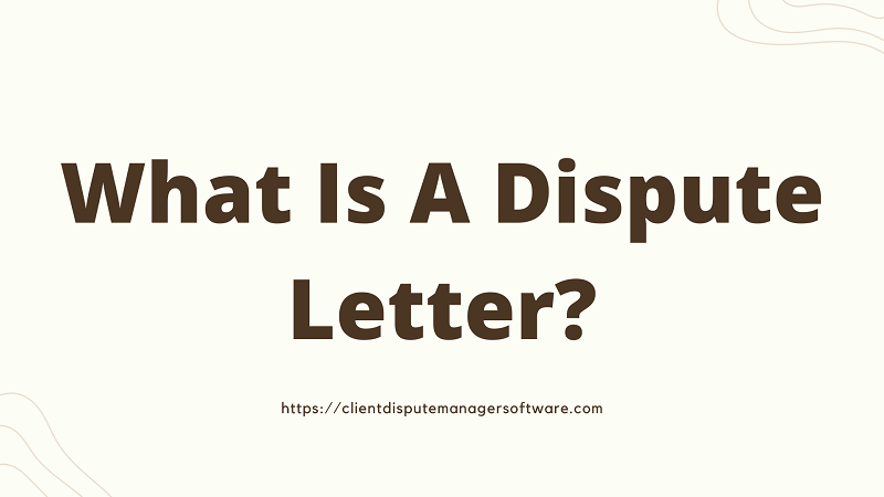 what is a dispute letter