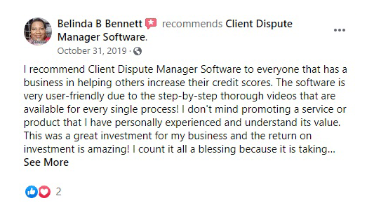Client Dispute Manager Software Review by Belinda B Bennett