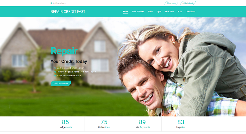 Credit Repair Marketing website