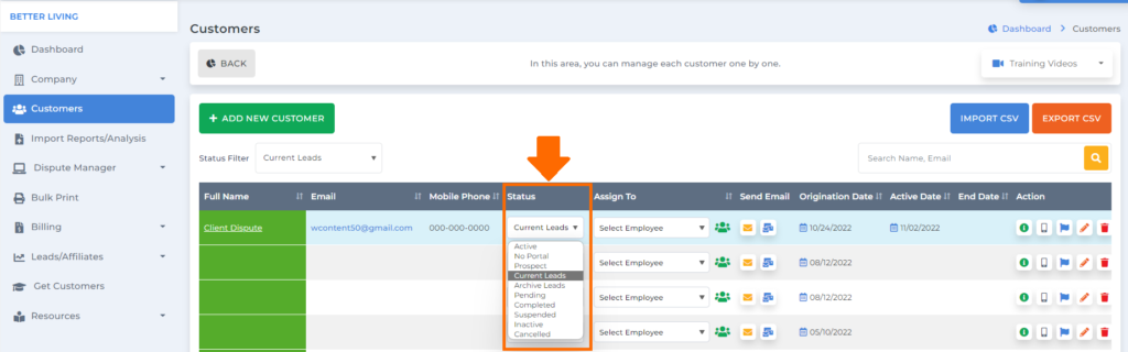 status on the client dispute manager software the best credit repair software