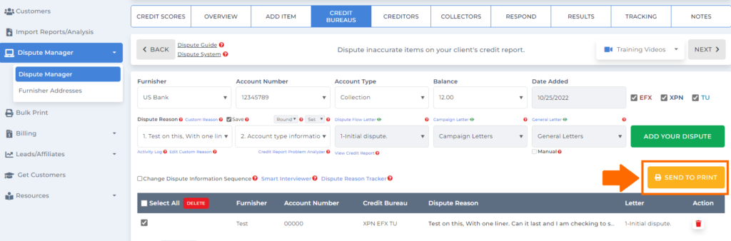 Client Dispute Manager Software