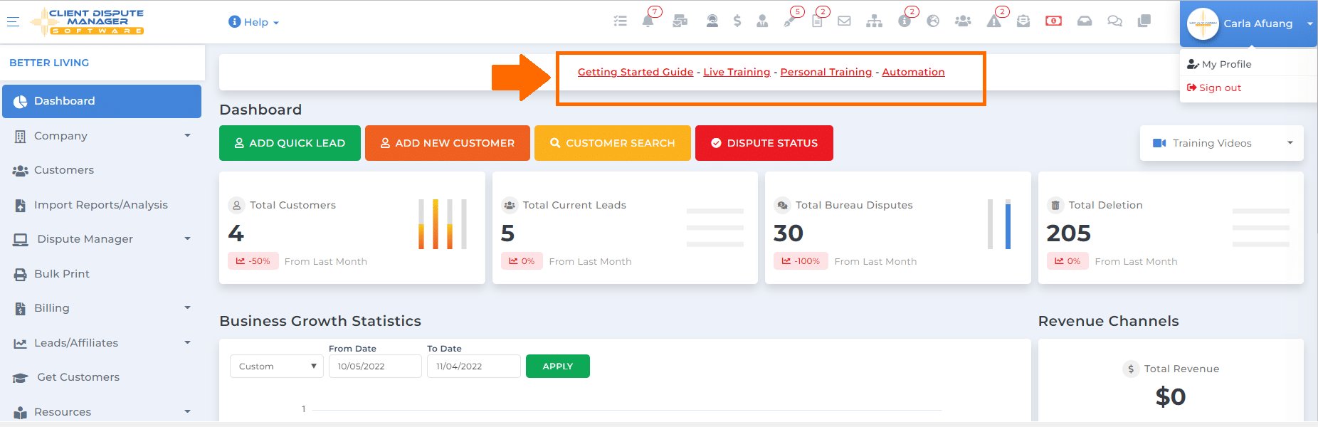 All Access In One View - Client Dispute Manager Software