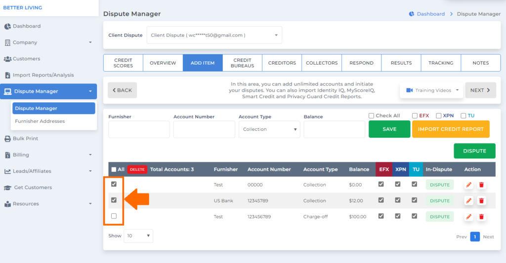 Client Dispute Manager Software dispute manager