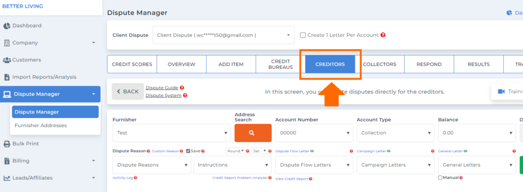 credit repair software dispute letter