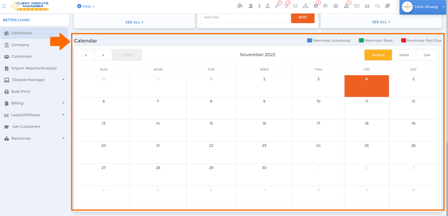 All Access In One View - Client Dispute Manager Software