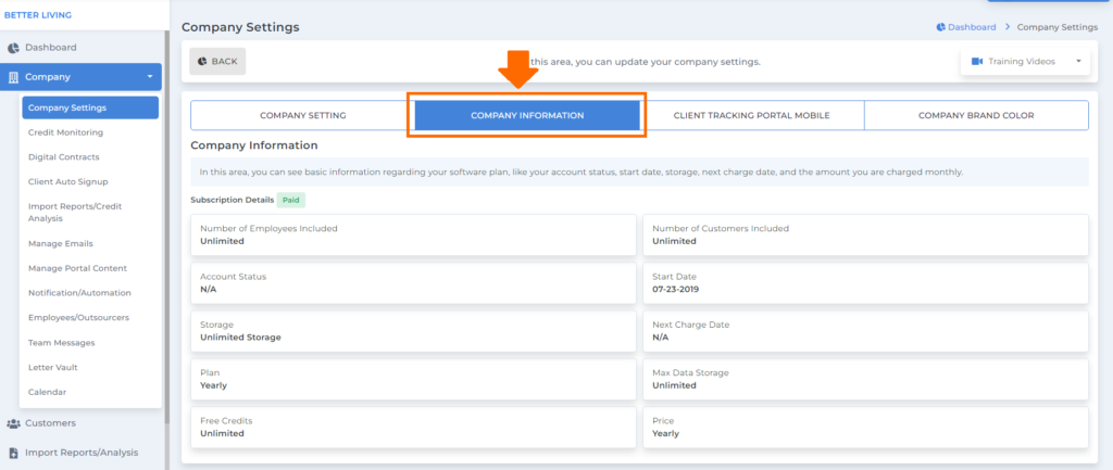 company information on credit dispute manager software