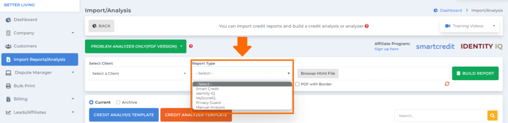 client dispute manager credit report analyzer