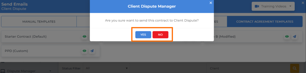 client dispute manager software digital contract training
