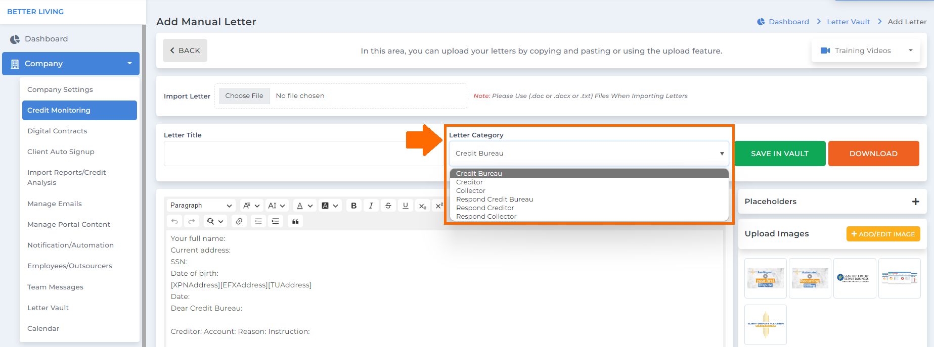 Credit Repair Business Plan Manual Letters