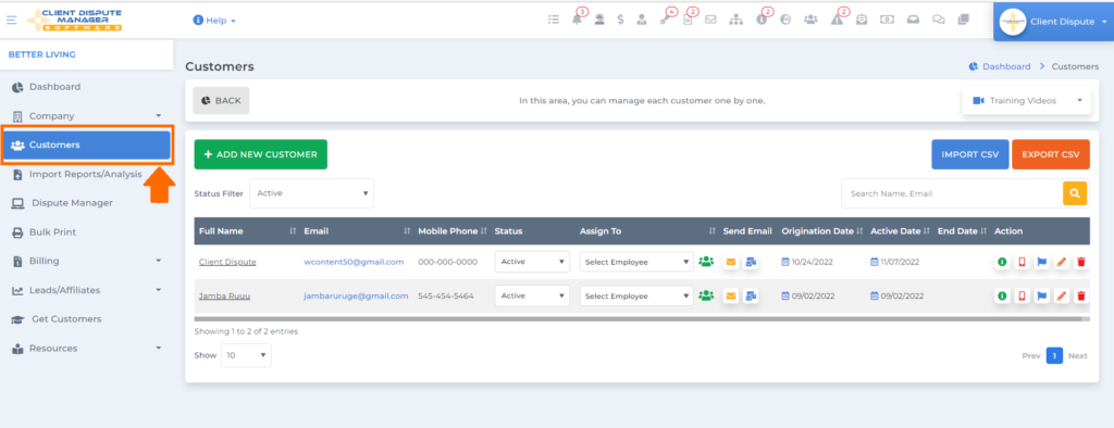 export csv