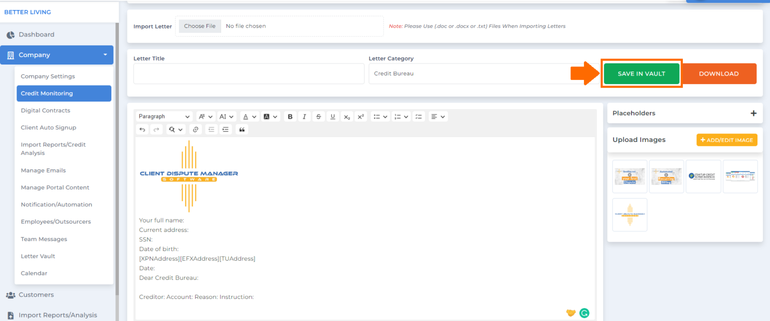Credit Repair Business Plan Manual Letters