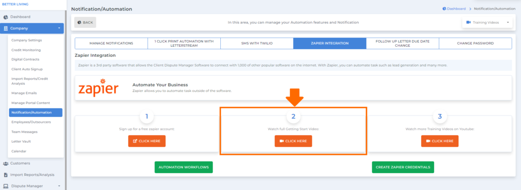 zapier 2nd step of automate with zapier