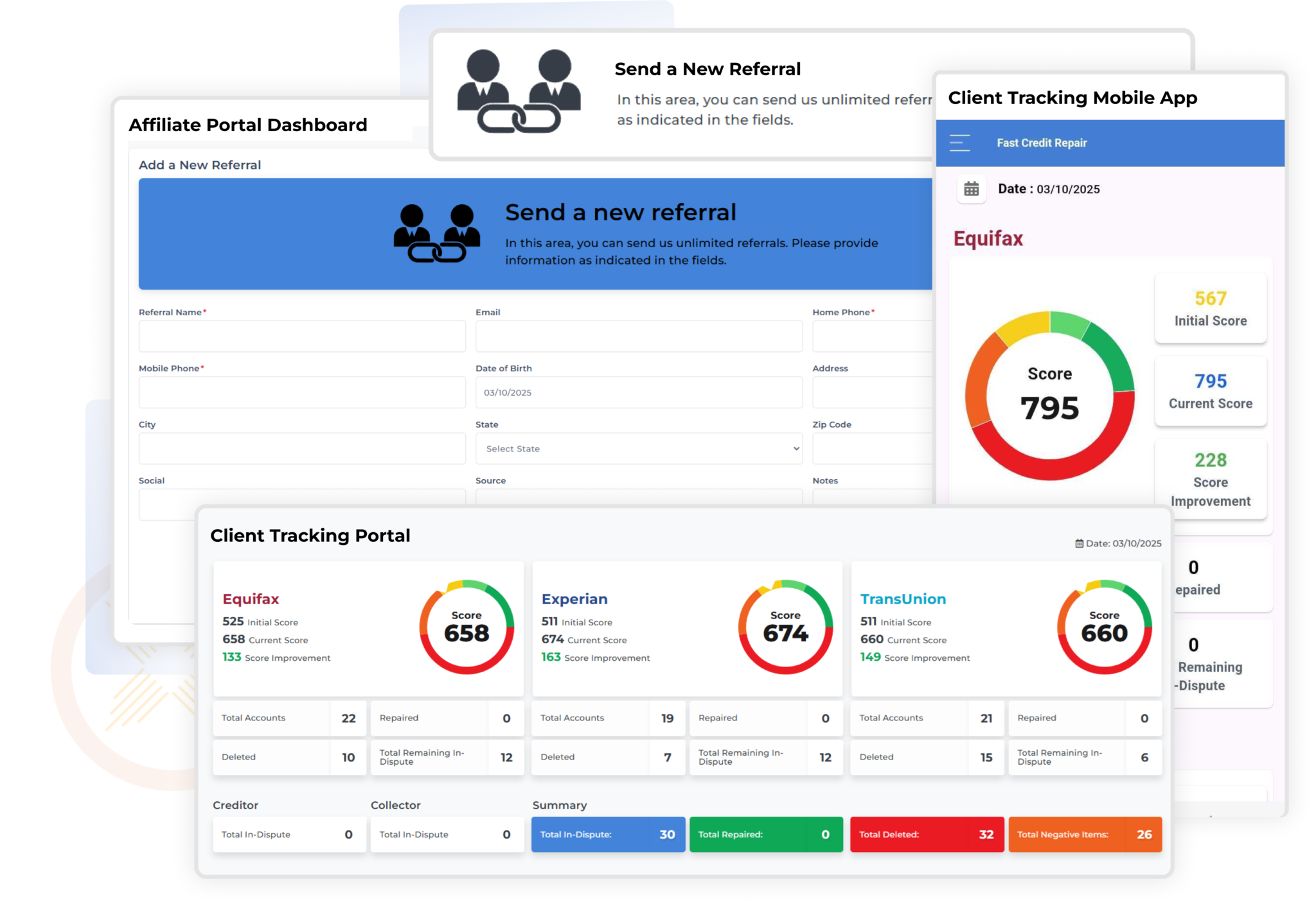 Client Dispute Manager Affiliate Client Portal