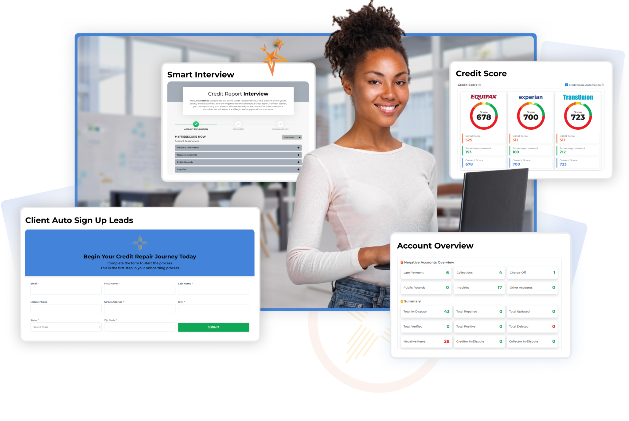 Client Dispute Manager Credit Repair Automation Software Dashboard for Professionals