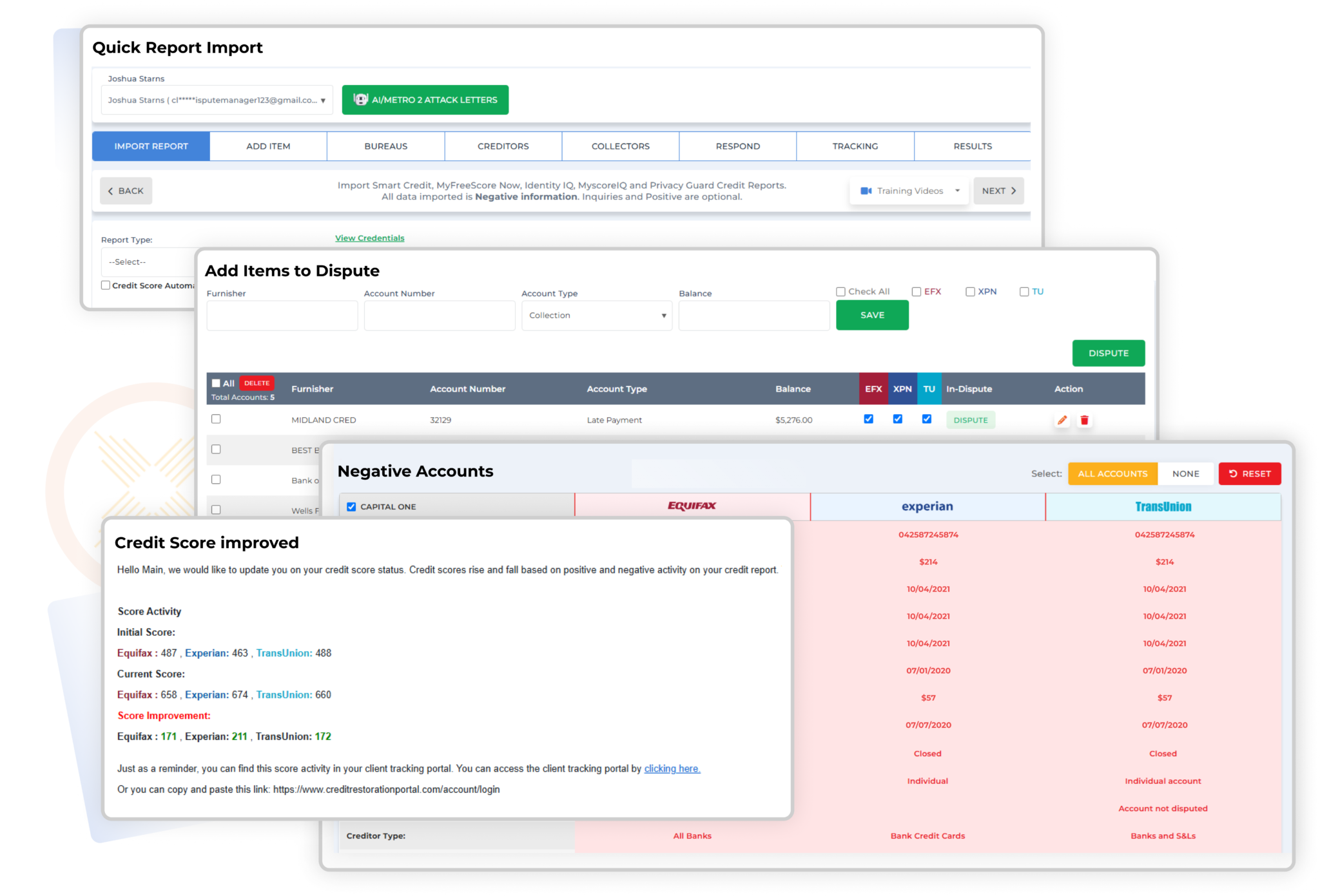 Client Dispute Manager Credit Report Import