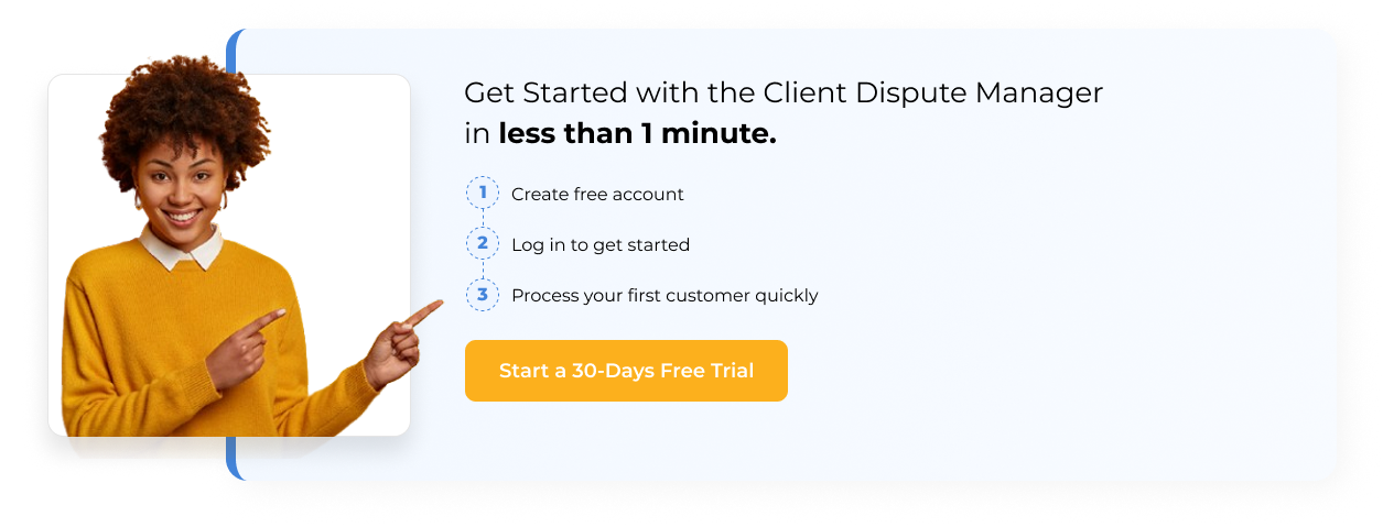 Client Dispute Manager Quick Start Signup