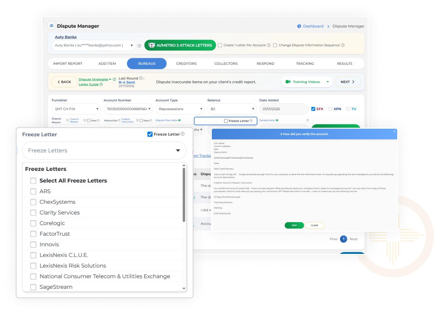 Freeze letters for credit repair strategies, block creditors and collectors, and protect credit reports with tailored tools