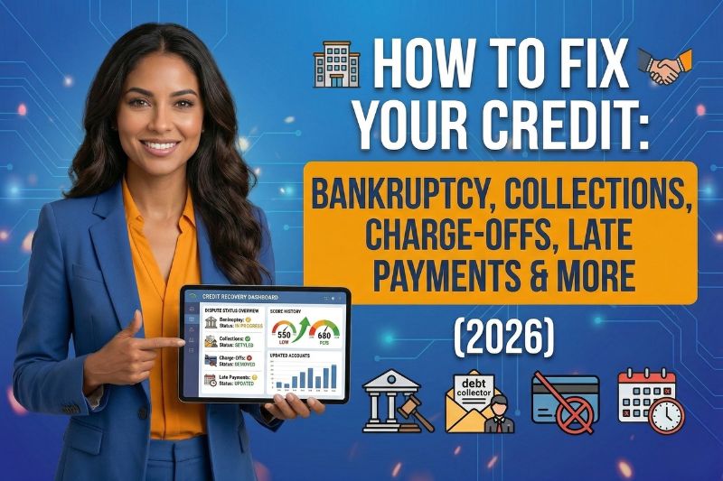 How to Fix Your Credit: Bankruptcy, Collections, Charge-Offs, Late Payments & More (2026)