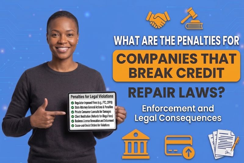 Penalties for companies that break credit repair laws, including FTC credit repair enforcement, CFPB penalties, CROA violations, consumer lawsuits, fines, and legal consequences for credit repair company violations