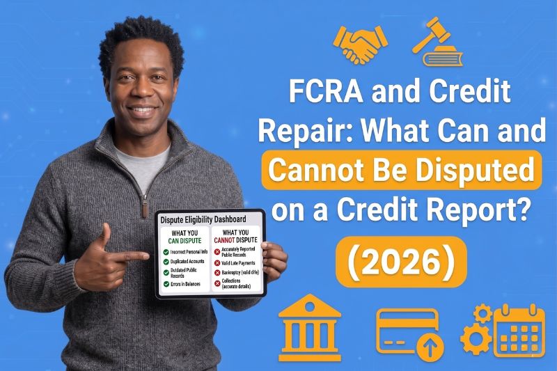 FCRA and credit repair guide showing what can and cannot be disputed on a credit report under the Fair Credit Reporting Act